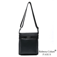 【Roberta Colum】尊爵格調魅力幾何頭層牛皮斜背側背包