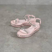 Sepatu CHRISTIAN LOUBOUTIN PYRACLOU 6CM PINK SPIKE WEDGES 100% ORIGINAL 36