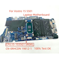 Mainboard For Dell Vostro 15 5501 Laptop Motherboard CPU:I5-1035G1 SRGKL CN-0RHCDN 0RHCDN RHCDN 19812-1