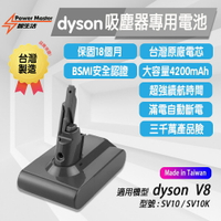 【dyson V8 適用 原廠同品牌電池組 4200mAh】Dyson V8適用 原廠能元科技電池組 最大容量 台灣製造 18個月保固