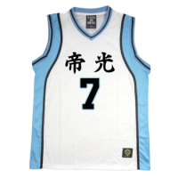 Anime Kuroko No Basuke TEIKO Midorima Shintaro 7# Daiki Tetsuya Seijuro Atsushi Costume Basketball Jersey Cosplay Singlet Shirt