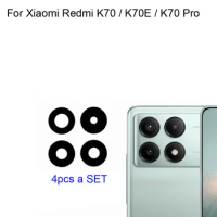 4PCS a SET For Xiaomi Redmi K70 Back Rear Camera Glass Lens test good For Xiaomi Redmi K70 Pro Replacement Parts K70E
