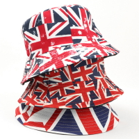 漁夫帽遮陽帽-英國國旗印花雙面戴男女帽子3款74cq6【獨家進口】【米蘭精品】
