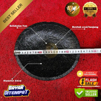 Cobek Oval 24cm Batu Asli 100% Tanpa Campuran Tahan Lama Anti Ngeres Set Ulekan & Lumpang Hitam