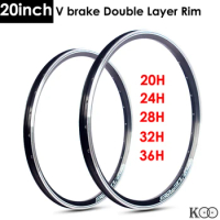 20 Inch 406/451 Folding Bike CNC Rim ROCKBAO Aluminum Alloy Double Layer Rim 20/24/28/32/36 Hole AV/V Brake Can Be Customized
