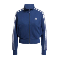 【adidas 愛迪達】Knitted Top 女 針織外套 立領外套 運動外套 休閒穿搭 深藍 白(JD4605)