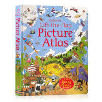 Picture Atlas Usborne Book Lift the Flap Popular Science English Flap Cardboard Books Early Childhood Learning Toys