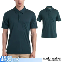 【Icebreaker】男 羊毛 Drayden Cool-Lite 短袖POLO衫/IB0A56EI-A77 湖水綠