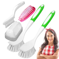 Dish Brush Set 5pcs Cleaner Brush Set Multipurpose Hand-held Cleaning Brush Kitchen Cleaning Brush Set Dish Cleaning Brush