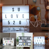 LED Message Light Box - 96 Alphabet Cards, 12x18 Inches, Customizable for Parties, Home Decor, Perso