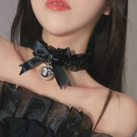 【N.n 性感睡衣情趣內衣】蕾絲鈴鐺頸環(頸鍊 項圈 項鍊 頸環 脖環 首飾)