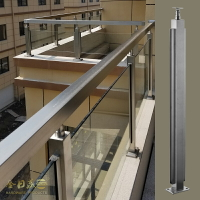 不銹鋼樓梯扶手護欄樓陽臺欄桿自裝室內圍欄輕奢玻璃欄桿