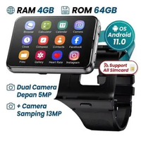 Smartwatch Layar Besar HD 2.88 Inci Android 11.0 OS RAM 4G ROM 64G Kartu SIM 4G WIFI GPS Kamera 5MP+