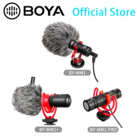 BOYA BY-MM1/MM1+/PRO Condenser Shotgun Microphone for PC Mobile DSLR Cameras Xiaomi Samsung Huawei Streaming Youtube Recording