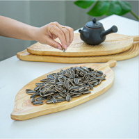 木質盤子原木手工樹葉盤家用零食盤果盤創意日式木質托盤茶盤