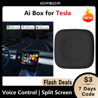 Apple Carplay Wireless Android Auto Adapter for Tesla Model 3 Y S X Ai TV Box Inalambrico Car Play Dongle Iptv Multimedia Player