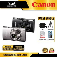 Canon Ixus 285 HS A - Digital Camera Kamera Pocket Ixus 285A PAKET BUNDLE BLACK