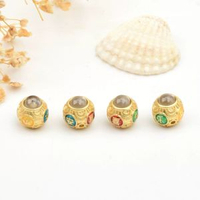 全城熱賣 - 投影石平安喜樂納米微雕十二生肖珠圓珠景區手串水晶diy配件不動明王-雞 1個