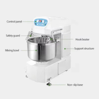 High Productivity Flour Bread Commercial Dough Mixer Machine Flour Mixer Machine For Beverage Factory Farms Restaurant 3000w