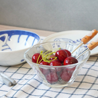 日本製 玻璃切面造型碗 水果碗 小菜 沙拉碗 網美餐具 冰淇淋球 玻璃碗 刨冰碗 雪花冰碗 玻璃
