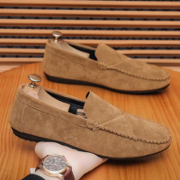 Boat Shoes Slip-On Shoes Breathable Man Loafers Classics Daily Fashion Casual Leather Shoes