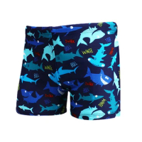 Boys Swimwear Baby 2024 New Summer Cartoon Dinosaur Shark Swimming Pants Kids Casual Beach Shorts Boy Children's Swimsuit