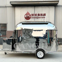 Factory street food carts Chinese Airstream Coffee Juice Bar Food Kiosk Container Airstream Food Truck