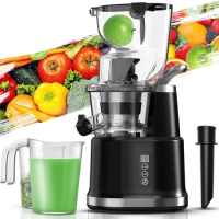 Cold Press Juicer, Whole Vertical Juicer, Slow Masticating Juicer Machines, with Big Wide 83mm Chute