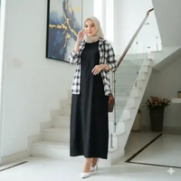 LAURA SLEVLEES || INER GAMIS REMAJA KEKINIAN, DRESS SIMPLE ANAK MUDA ONE SIZE [NO BUSUI] LAURA MOCCA
