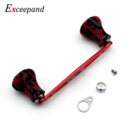 Exceepand 103mm Baitcasting Fishing Reel Handle For Abu Garcia Daiwa Red CAMO Knobs Low Profile Reel Grips Replacement Kit