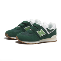 NEW BALANCE 童鞋 NB 574 綠色 麂皮 黏帶 中童 PV574CO1