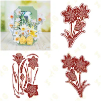 Build a Bouquet Daffodil Metal Craft Cutting Die DIY Scrapbook Paper Diary Decoration Card Handmade Embossing New Product