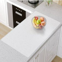 全城熱賣 - 廚房臺麵保護墊家用桌面耐高溫隔熱墊餐桌防燙墊餸板防滑矽膠墊子加厚款-半透明色 60*50cm 食品級矽膠