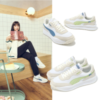 Puma 休閒鞋 Style Rider Play On SD 男女鞋 米白 藍綠 麂皮 拼接 王淨 瘦子同款 37458808