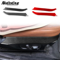 For BMW 3 Series E90 2005-2012 Carbon Fiber Seat Adjustment Upper Panel Trim strip Car Interior Acce