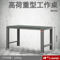 樹德 高荷重型鋼製工作桌 WH6I (工具車/辦公桌/電腦桌/書桌/寫字桌/五金/零件/工具)