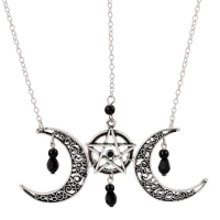 Pentagram The Moon Circlet Lapis Lazuli Circlet Celtic Headpiece Head Chain Headdress Diadem Triskelion Pagan Druid