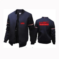 2024 Spring Autumn Men's World Rally Championship WRC Logo Printing Fashion Round Neck Design Long Sleeve Harajuku Flight Jacket