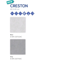 Keramik Merek Accura Type Creston Bone, Grey Ukuran 40x40 Matt Surface
