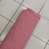Kain Brokat Katun Lace Bahan Brukat UntukKebaya Dress 3 METER DUSTY PINK