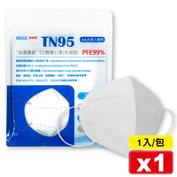 台灣優紙 TN95 D2醫療口罩 1入/包 (國家認證 抗菌防護PM2.5 PFE99% 台灣製) 專品藥局【2022110】