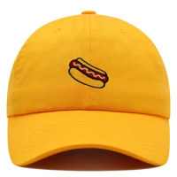 Hotdog Baseball Cap Embroidered Sausage Dad Hat Cute Woman Summer Cotton Sun Hat Man Trucker Hats Adjustable