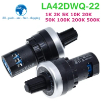 TZT LA42DWQ-22 1K 2K 5K 10K 20K 50K 100K 22mm Diameter Pots Rotary Potentiometer Converter Governor Inverter Resistance Switch