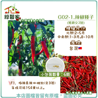 【綠藝家】G02-1.辣椒種子6顆(雅緻交3號)