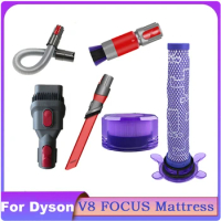 6PCS Replacement Attachments For Dyson V8 FOCUS Mattress Vacuum Cleaner Front Filter&amp;Rear Filter Dusting Suction Head