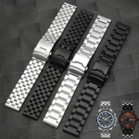 Solid Stainless Steel Strap Accessories For Armani Jeep Fossil Tissot Casio PRG-600 650 Swordfish 316 Metal steel WatchBand 20MM