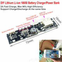 5V 2A USB Li-ion Lithium 18650 Battery Fast Charger Discharge Module DIY Power Bank