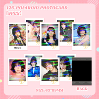 Bộ 3–9 thẻ ảnh lomo laser TWICE dạng 9 ô, chủ đề chúc mừng mùa 2026, gồm các thành viên: Chaeyoung, 