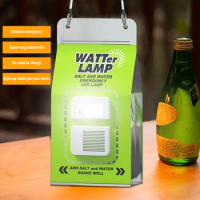 LED Outdoor Camping Lamp Waterproof Portable Salt Water Emergency Lamp Reusable Travel Supplies for Night Fishing Equipment