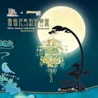 拼酷葡萄花鳥紋銀香囊金屬拼裝模型3d立體拼圖diy手工國家寶藏
